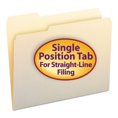 Smead File Folder, 1/3-Cut Tab, Left Position, Letter Size, Manila, 100 per B...