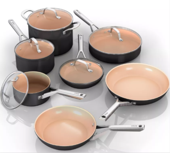 Ninja 12pc Essential Ceramic Cookware Set Hard AnodizedDishwasher