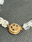Vintage Austrian Crystal Graduated Cube Bead Necklace Gold  — photo 8