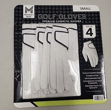 Member  s Mark 4 pk. Premium Cabretta Leather Golf Gloves Small