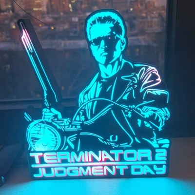 TERMINATOR 2 -3D Printed Lightbox | Judgement Day Has Never Looked This Bright