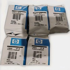 HP 56 Black 57 Tri-Color Ink Cartridges Genuine OEM Sealed Lot Set Printer