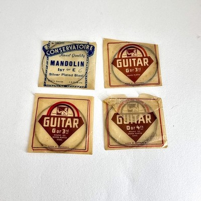 Vintage Gitarre und Mandoline Saiten Lot Konservatorium Deutschland England Silber