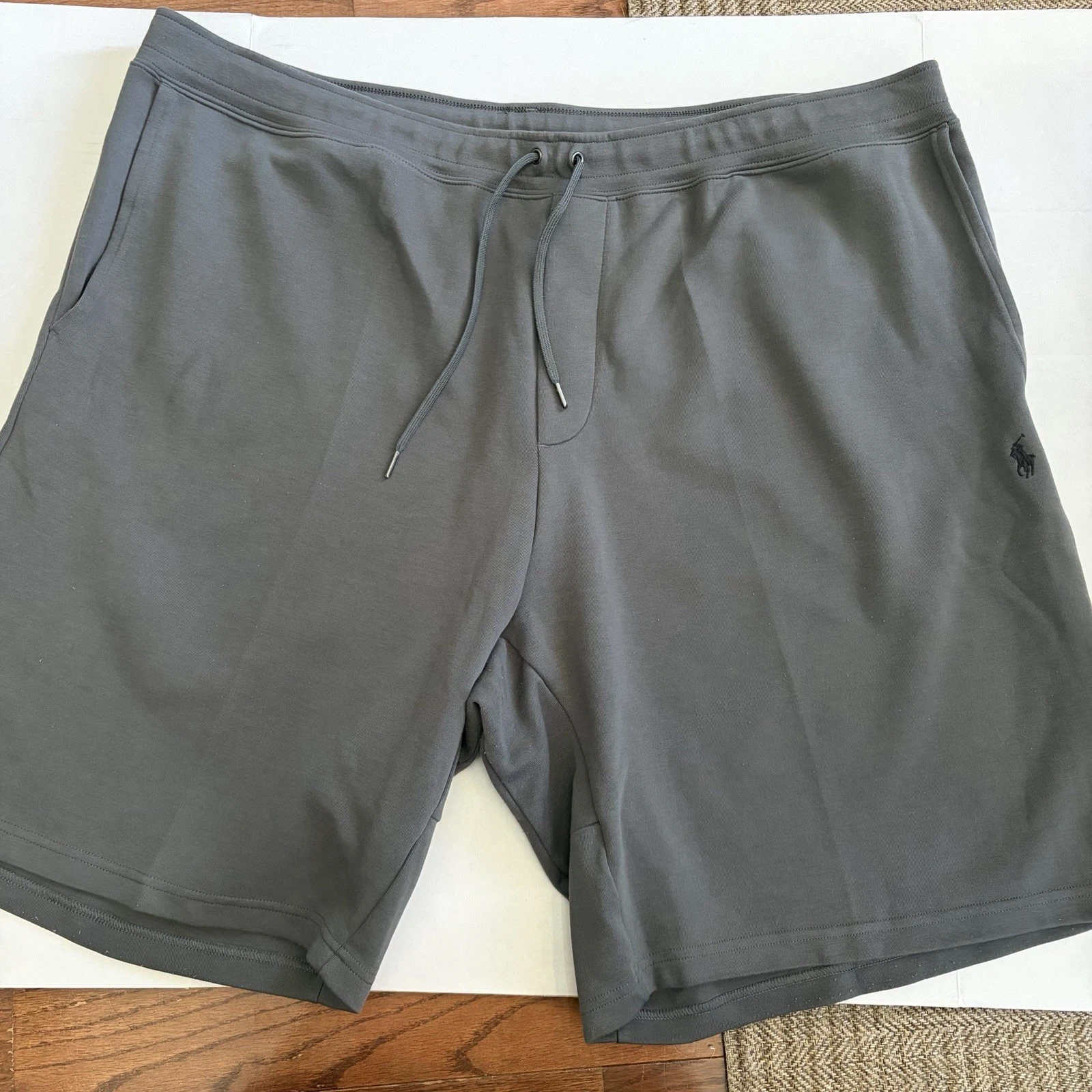 POLO RALPH LAUREN Men's 4XB Grey Double Knit Tech Sweat Shorts