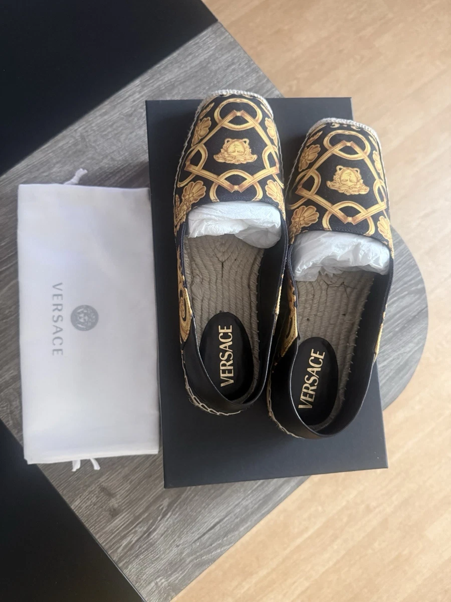 Alpargatas de lona Barroco Barroco de lona negra/dorada St. Barocco para hombres EU 41
