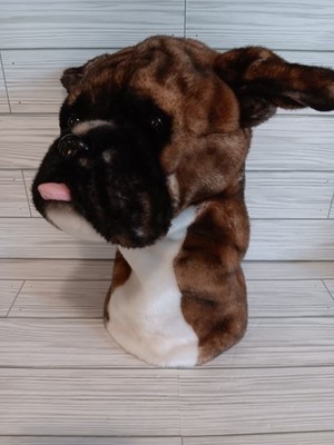 Cuddle Clones Hand Puppet Plush Golf Club Head Cover Realistic Boxer Dog