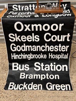Vintage englische Busreise Schriftrolle - Bedford Bedfordshire, Cambridgeshire