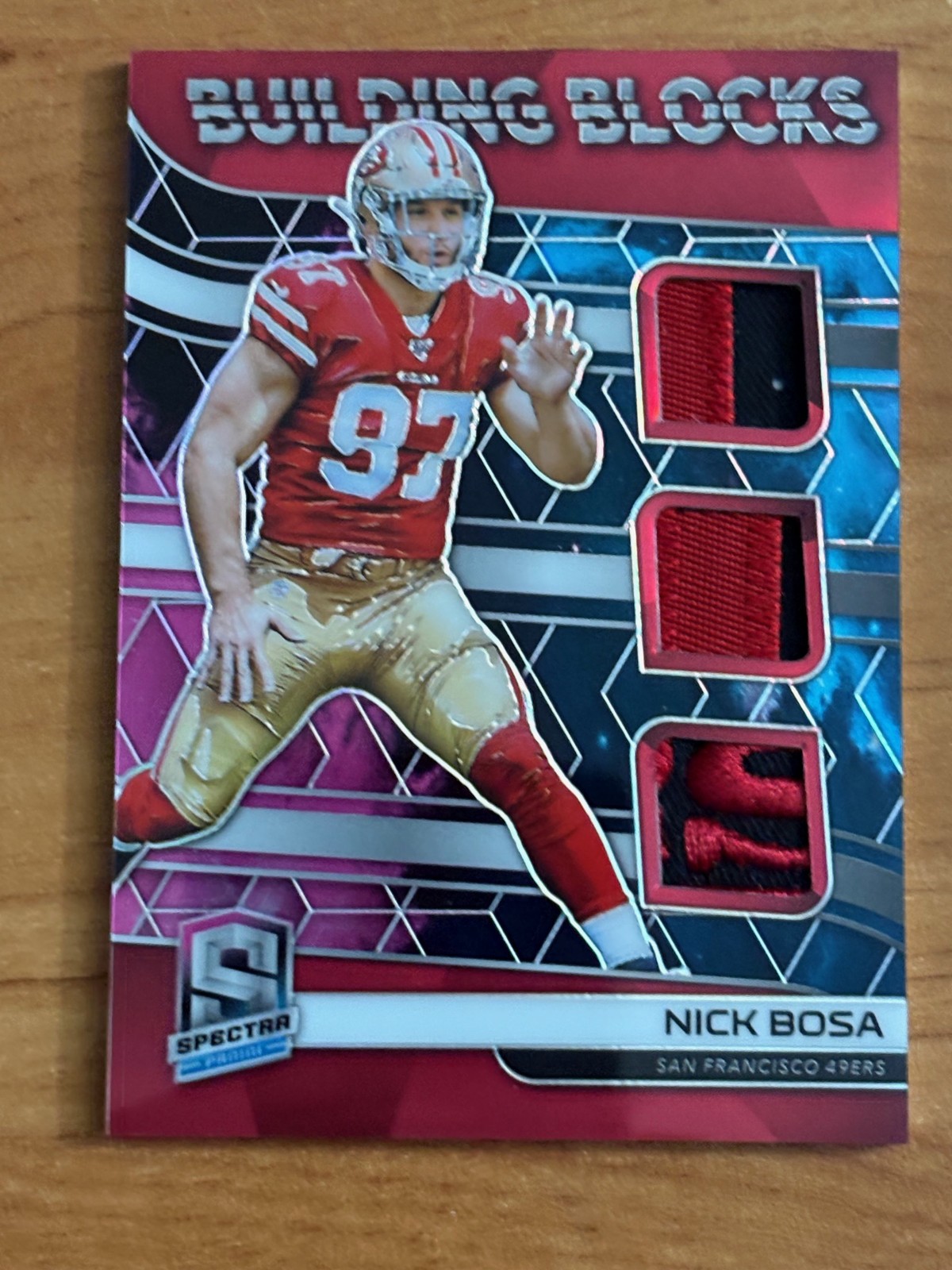 Nick Bosa Panini Spectra Building Blocks Relics #BB11 Nebula