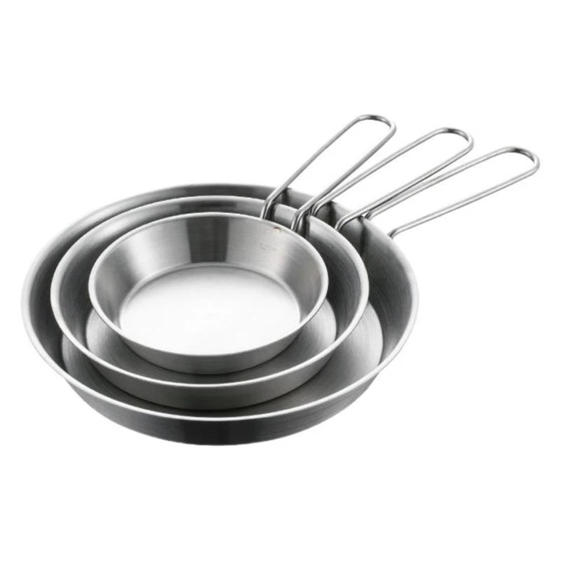 3Pcs Stainless Steels Frying Pans Nonstick Skillets Practical Kitchen Cookware