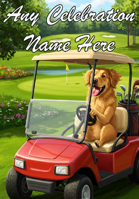 nai191 Golf Buggy Labrador Geburtstagskarte Vater Mutter Ruhestand jeder Anlass