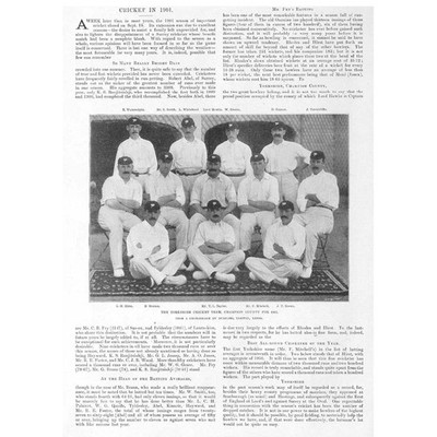 Cricket The Yorkshire Team Champion County für 1901 Antikdruck 1901