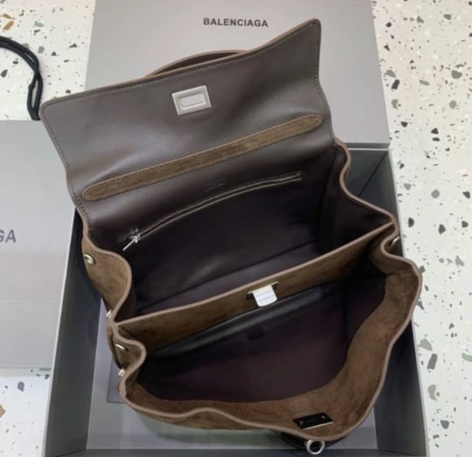 BALENCIAGA Bel Air Pequeño Marrón Llevar Todo Mango Superior Foto 3 de 4