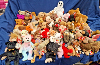 59 Ty Teddy Bears And Animals Large Collection Birds Cats Job Lot Collectable