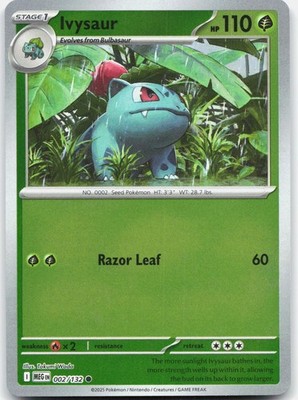 Ivysaur 002/132 Common Mega Evolution Pokemon Reverse Holo Near Mint
