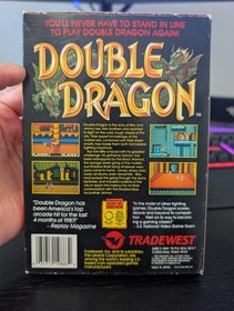 ***NES Used Double Dragon-100% Authentic-CIB Complete in Box-Game Box Manuel
