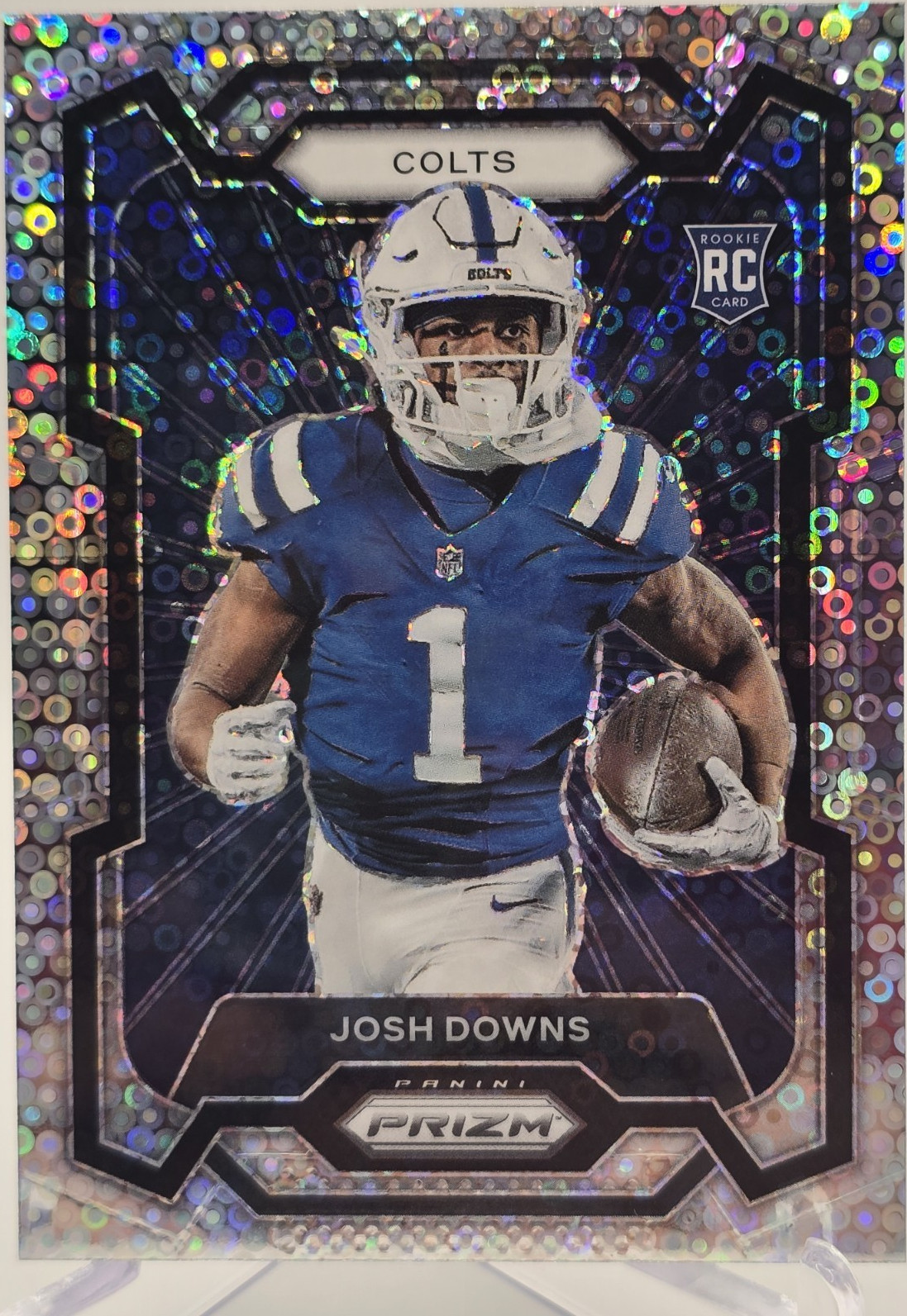 Panini 2023 Prizm Josh Downs Rookie Variation No Huddle Disco Prizm #310 Colts