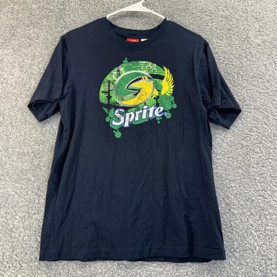 Coca-Cola Sprite Shirt Mens Medium Blue Graphic Logo Advertising Tee T-Shirt
