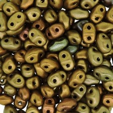 MiniDuo Beads Two Hole Seed Beads 4mm x 2mm Crystal Orange Rainbow 8GM Tube