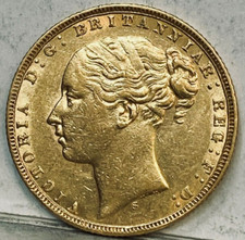 AUSTRALIA 1873 S GOLD SYDNEY SOVEREIGN LOW MINT KEY DATE RARE HIGH GRADE #06