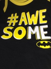 Baby Boy Infant Batman Black Bodysuit Awesome Size 0-3 Months