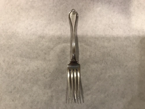 Antique Towle Old Newbury  7” Fork Sterling Silver Monogrammed hallmark 925/1000