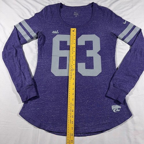 Nike Kansas K State Wildcats Women's Football Jersey Long Sleeve T Shirt (Large) - Picture 10 of 16