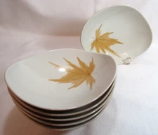 Iroquois USA Vintage Ben Seibel Design HARVEST TIME Six (6) Lugged Soup Bowls GC