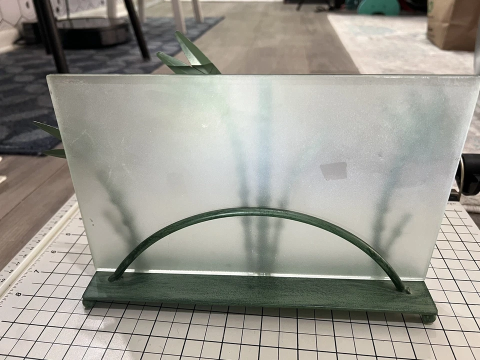 "Marco de fotos independiente de metal y bambú de 10"" x 6""" Foto 3 de 4