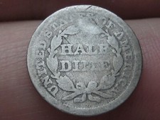 1857 P Seated Liberty Half Dime- Philadelphia, About Good Details