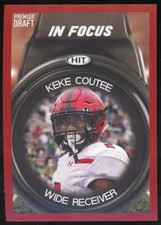 2018 SAGE HIT Premier Draft KeKe Coutee Rookie In Focus Red Parallel Texans #114