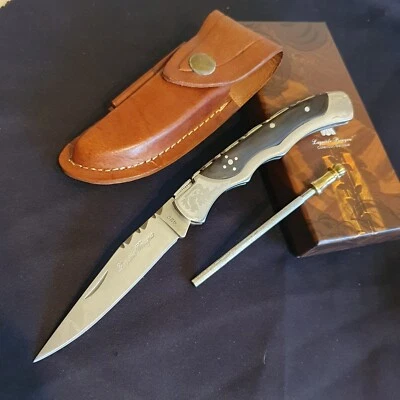 LAGUIOLE BOUGNA Taschenmesser LAGUIOLE Outdoormesser Designer-Messer mit Tasche (4161)