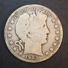 1903  **S** BARBER HALF DOLLAR **NICE COIN!** FREE SHIPPING! M1010
