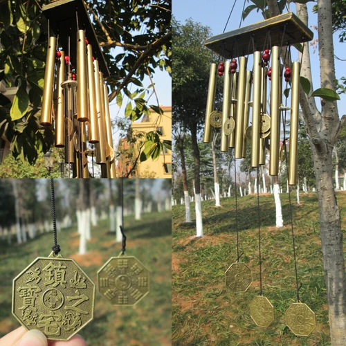 Windspiele Outdoor tiefer Ton 17 Zoll 10 Röhren Garten Haus Hof Hängedeko Glocken - Bild 2 von 6