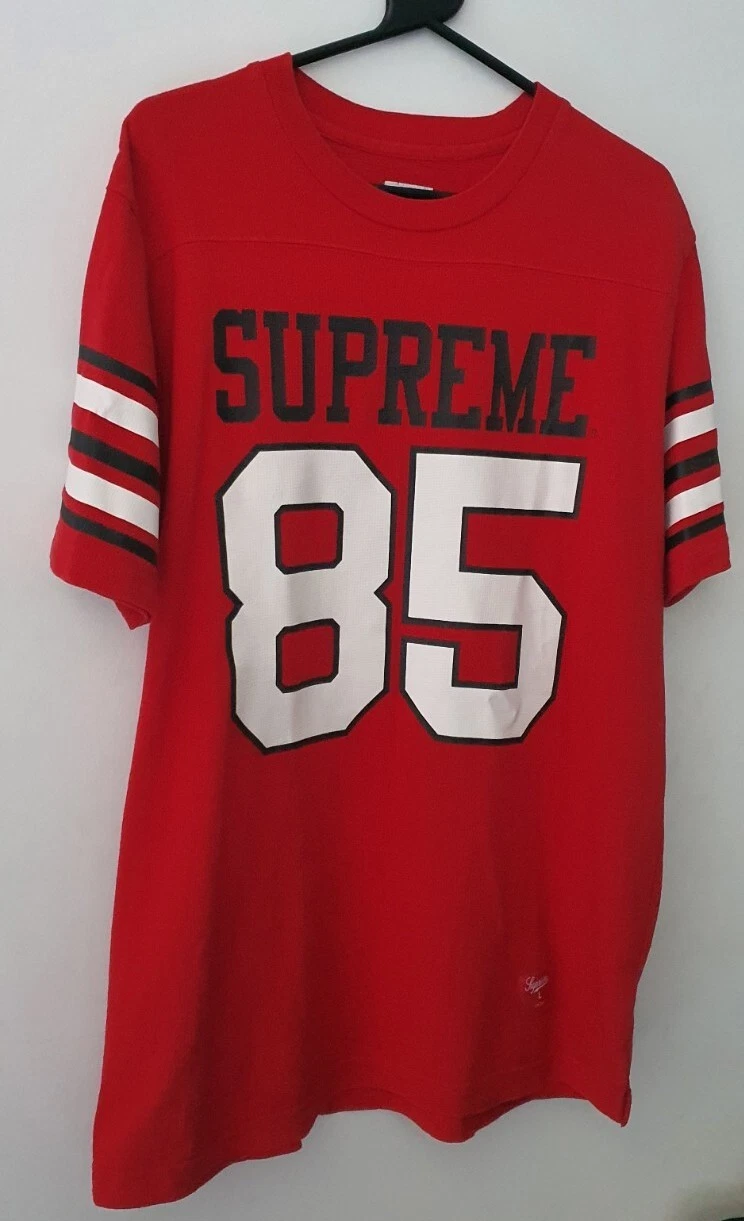T Shirt Football SS11 Supreme Taille Large Rouge 85 Maillot Vintage Rare 2011