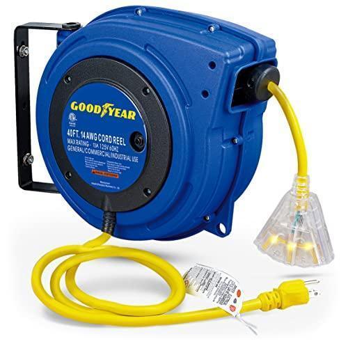 Монтируемая выдвижная катушка удлинителя Goodyear - 14AWG x 40 футов 3 заземления 29890₽