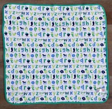 Gymboree Alphabet Blanket Pea Pod Baby Security Lovey Receiving Blanket 2016