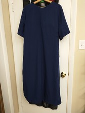 Brand NEW Navy Dorris Wedding 24W High Neck Short Sleeve Tea Length Dress 