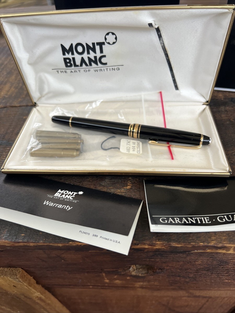 Meisterstuck Mont Blanc 14k Gold 4810 Black Fountain Pen with Case