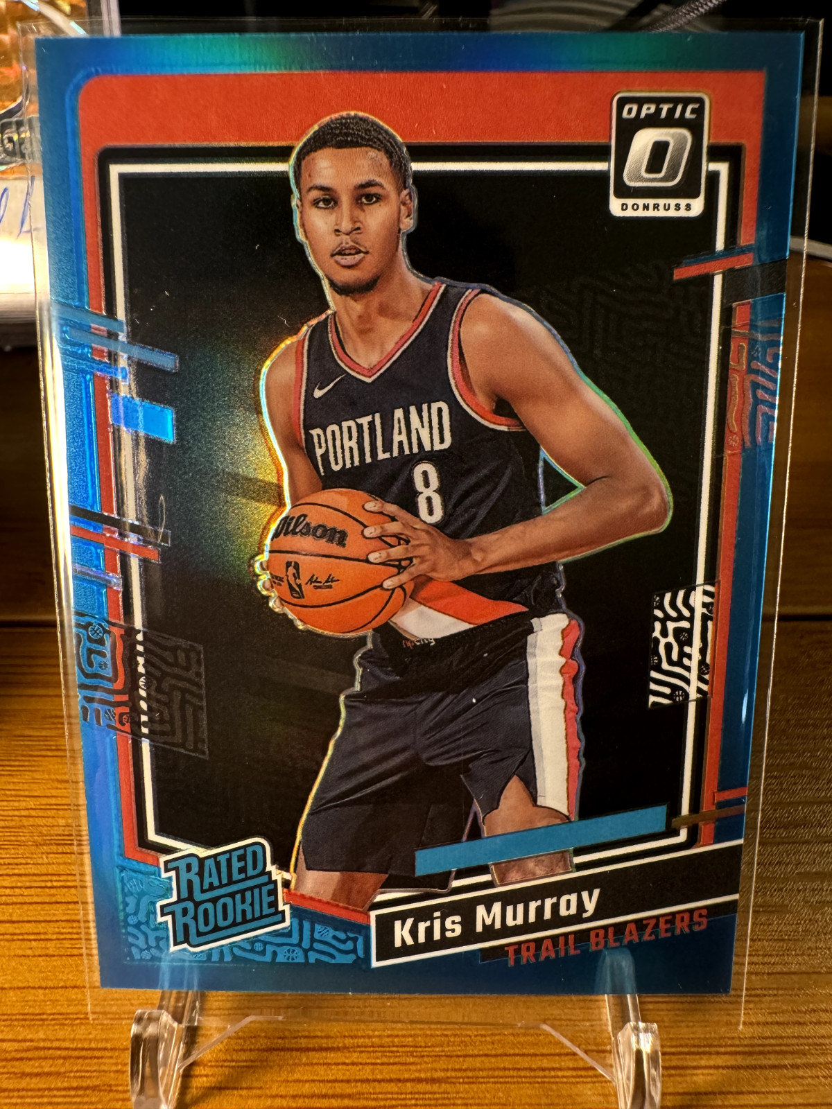 2023 Donruss Optic Kris Murray Portland Trail Blazers Aqua Parallel /249 #213 RC
