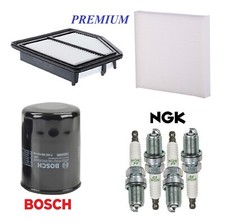 Tune Up Kit Air Cabin Oil Filters Spark Plugs For ACURA ILX L4 2.0L 2013-2015
