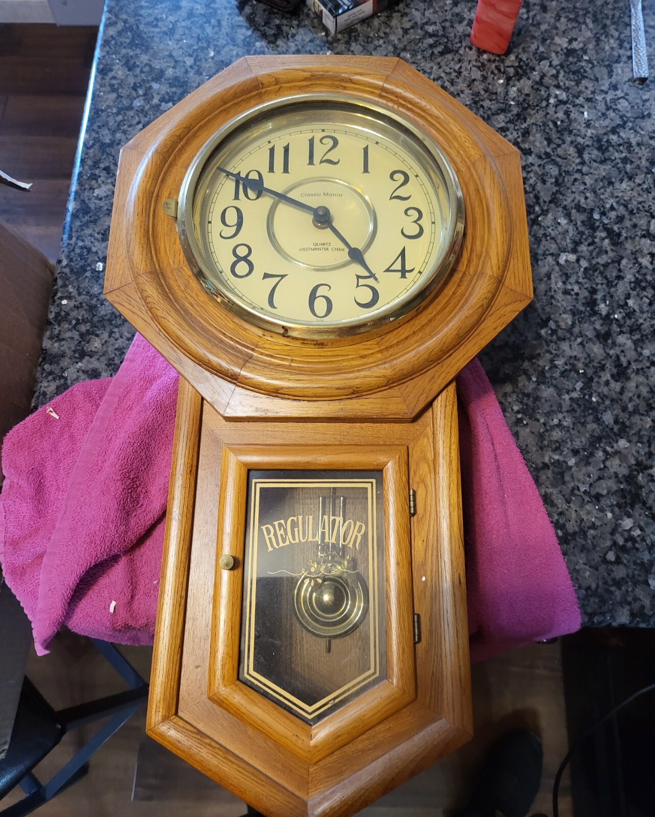 Vintage Regulator Classic Manor Wall Clock Westminster Chime Quartz