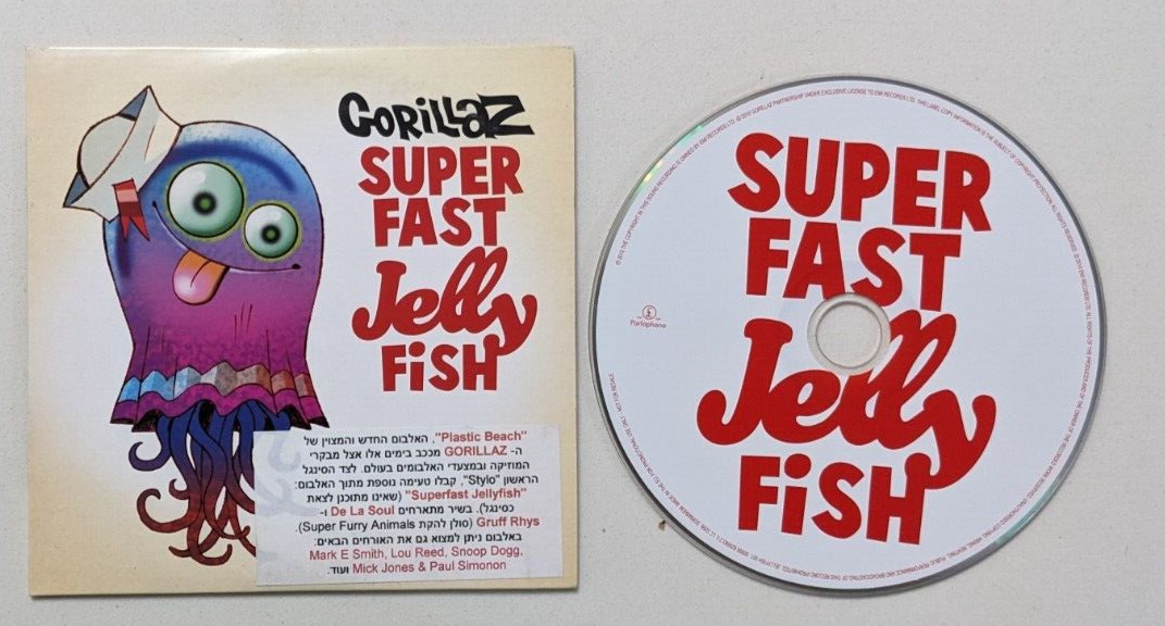 GORILLAZ superfast jellyfish RARE ISRAELI PROMO CD SINGLE DE LA