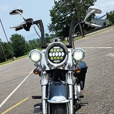 MOFUN 12" Pre-Wired Ape Hanger  Bar Handlebars For Harley 08-13 Road Glide