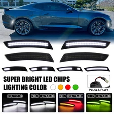 4PCS LED Side Marker Lights Front Rear for Chevy Camaro LS LT SS ZL1 2016-2023