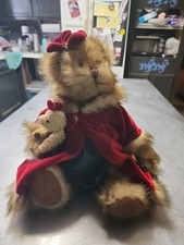 Tender Hearted Collectibles Teddy Bear with Baby Teddy Christmas Red Green 12"