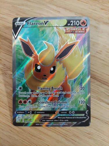 Flareon V 169/203 Evolving Skies NM Full Art Ultra Rare Pokemon Card