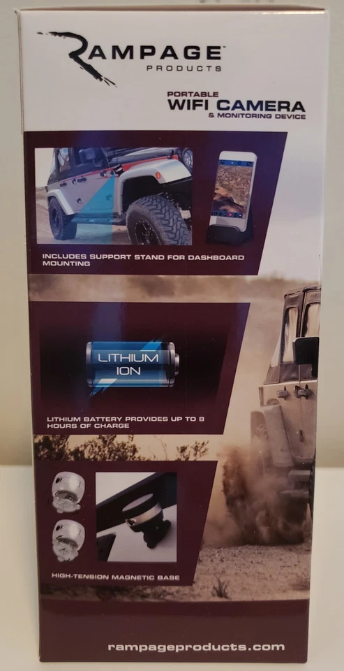 Cámara de respaldo universal portátil Wi-Fi Rampage Products 7710 Foto 4 de 4