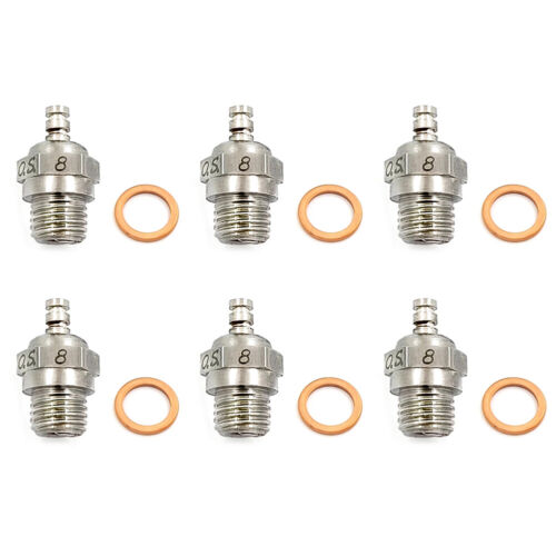OS No.8 #8 Medium Nitro Glow Plug - 6 Pack - Picture 5 of 9