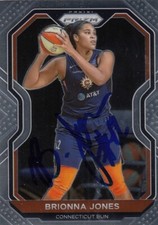 WNBA 2021 Prizm Connecticut Sun Brionna Jones Signed Autograph IP Card