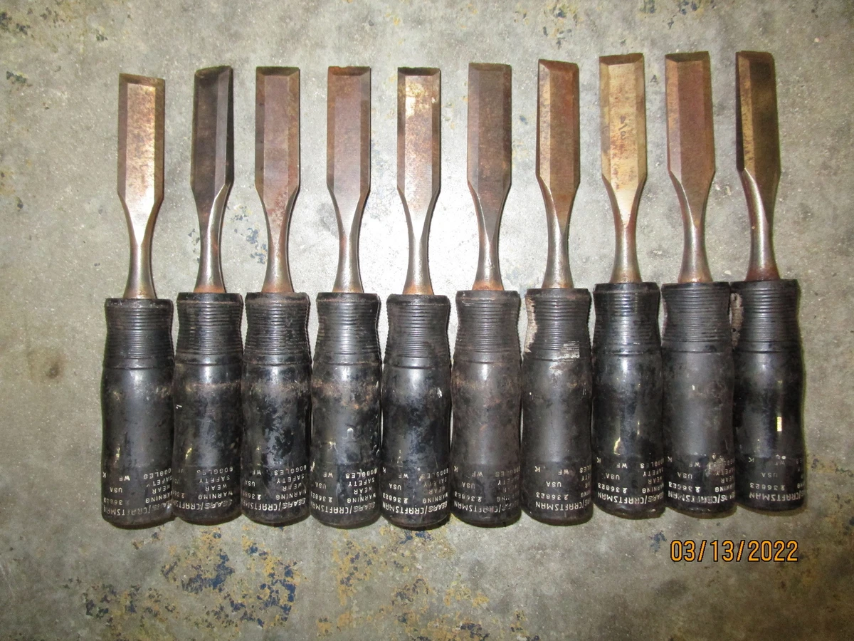 10 Craftsman 3/4 USA Wood Chisels